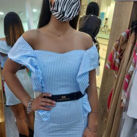 Abito oxford con volant Vicolo