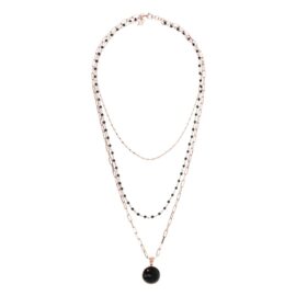 Bronzallure – Collana Tre Maglie con Pietra NaturaleCollana Tre Maglie con Pietra Naturale