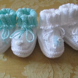 SCARPINE NEONATO TIPO ” BABBUCCE” IN COTONE