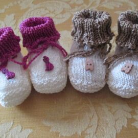 SCARPINE NEONATO TIPO ” BABBUCCE” IN COTONE