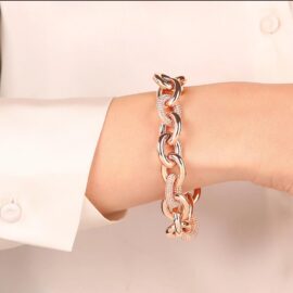 Bronzallure – Bracciale a Due Texture