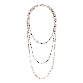 Bronzallure – Collana Tre Fili con Catena Rosario