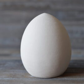 Uovo in terracotta bianca da decorare