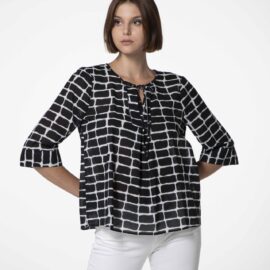 BLUSA STAMPATA IN VOILE CARACTERE