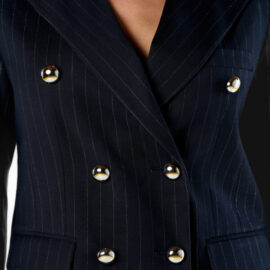 Blazer gessato con riga oro NOSECRETS