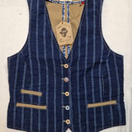 Gilet  Garry’s Earth ZZ Dis. 13 gessato BLU / BEIGE