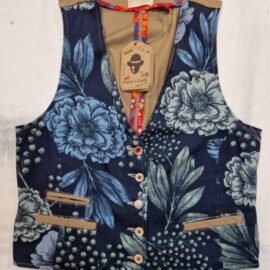 Gilet Garry’s Earth ZZ Dis. 12 fantasia floreale BLU / BEIGE