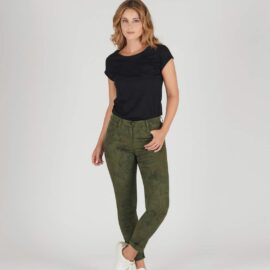 Pantalone slim con stampa fantasia floreale EAST DRIVE