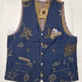 Gilet Garry’s Earth ZO Dis. 28 Floreale BLU / BEIGE