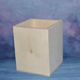 Portapenne in legno cm 8x8x10