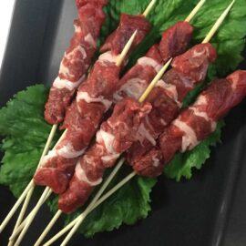 Arrosticini ovino inceppati a mano - Pacco 25 pz(circa 1Kg)