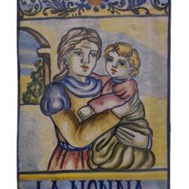 Mattone mestiere ceramica dipinto a mano la nonna