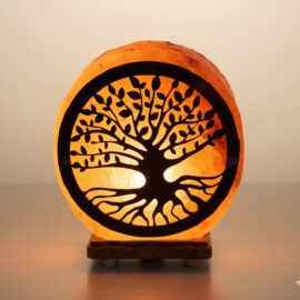 Lampada in Sale Rosa dell'Himalaya - Incisione 