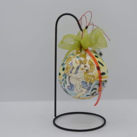 Palla in ceramica di Castelli cm 10 con luci interne