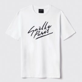 T-shirt in jersey girocollo con stampa e ricamo •  Gaëlle Paris