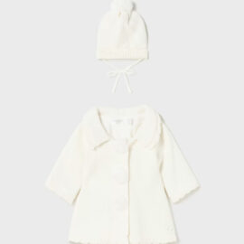 Mayoral Capotto tricot con cappellino
