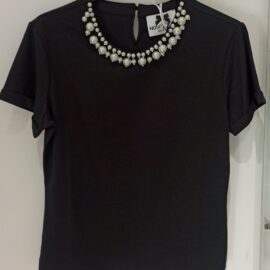 T-shirt collo perle uni NOSECRETS