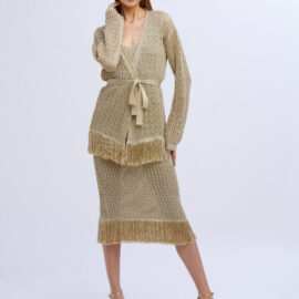 Maxi cardigan con cintura NO SECRETS