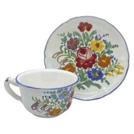 Tazza latte con piattino