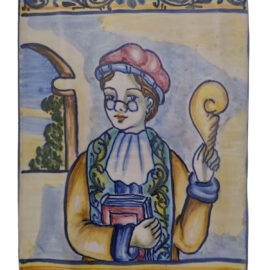 Mattone mestiere ceramica dipinto a mano il Notaio