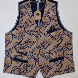 Gilet Garry’s Earth ZAD 12 in cotone Beige Fantasia / Back Blu