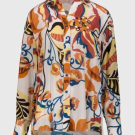 CAMICIA OVER SFERA _320 PE24 EDAS_ 961 FIACQ FIORI ACQUA
