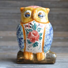 Gufo in Ceramica Dipinto a Mano da Ceramisti di Castelli 18cm | Maiolica Artistica d'Abruzzo Fatta a Mano | Idea Regalo Portafortuna (Copia)
