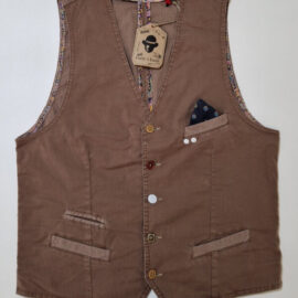 Gilet Garry’s Earth ZAD 11 in cotone BRUCIATO / Back Gessato