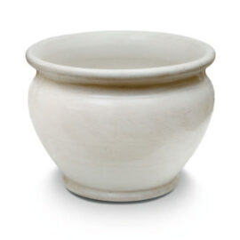 Portavaso in ceramica bianco