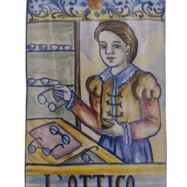 Mattone mestiere ceramica dipinto a mano Ottico