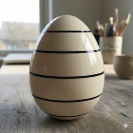 Uovo in ceramica decorativo