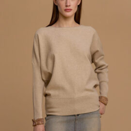 Maglia scollo barca e micro paillettes NOSECRETS