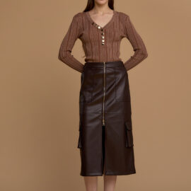 Maglia lurex a coste con bottoni NOSECRETS
