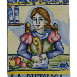 Mattone mestiere ceramica dipinto a mano la dietologa